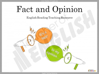 Fact and Opinion Teaching Resources